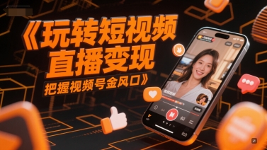 玩转短视频直播变现，把握视频号金风口——豪客资源创业项目网-豪客资源_豪客资源库