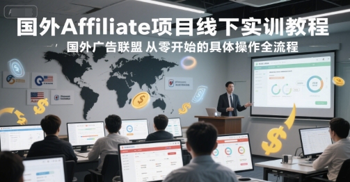 国外Affiliate项目线下实训教程，国外广告联盟从零开始的具体操作全流程——豪客资源创业项目网-豪客资源_豪客资源库