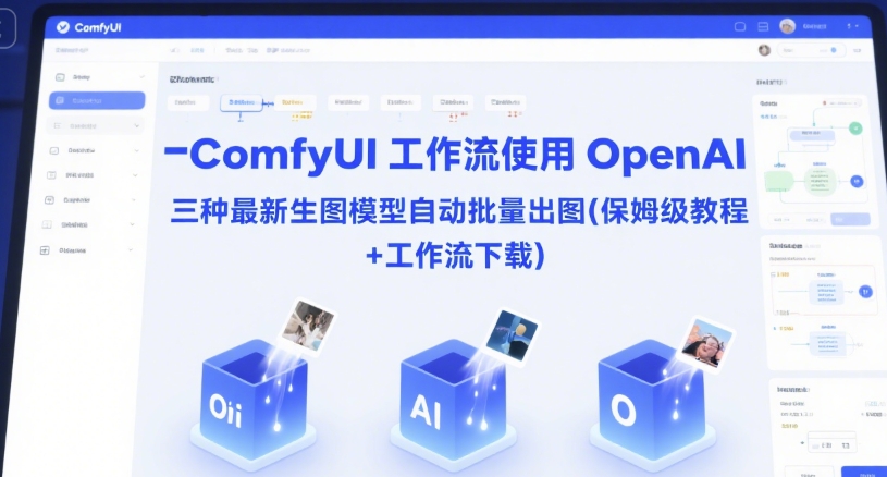 ComfyUI 工作流使用 OpenAI 三种最新生图模型自动批量出图(保姆级教程+工作流下载)——豪客资源创业项目网-豪客资源_豪客资源库