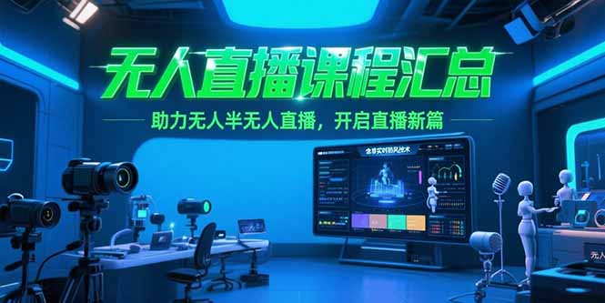 （15218期）无人直播课程汇总，含非实时防风技术，助力无人半无人直播，开启直播新篇_豪客资源创业项目网-豪客资源_豪客资源库