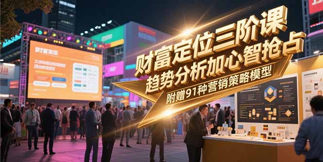 （15219期）财富定位三阶课，趋势分析加心智抢占，附赠91种营销策略模型_豪客资源创业项目网-豪客资源_豪客资源库
