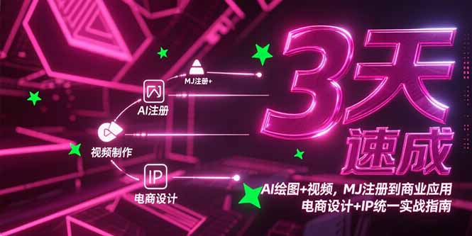 （15245期）3天速成AI绘图+视频，MJ注册到商业应用，电商设计+IP统一实战指南_豪客资源创业项目网-豪客资源_豪客资源库