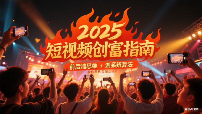2025短视频创富指南，前后端思维 + 系统算法，教你月入过万变现路径_豪客资源创业网-豪客资源_豪客资源库