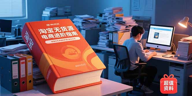 （15317期）淘宝无货源电商进阶指南，包含新人课、进阶课，配套资料，蓝海选品等_豪客资源创业项目网-豪客资源_豪客资源库