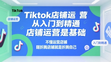 Tiktok店铺运营从入门到精通，店铺运营是基础，不懂运营店铺，瞎折腾店铺就是折腾自己——豪客资源创业项目网-豪客资源_豪客资源库