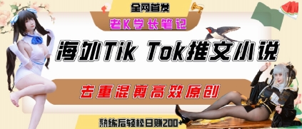 海外tiktok小说推文暴力项目，高停留率，高转化率，上手后一天搞顿饭钱不是问题——豪客资源创业项目网-豪客资源_豪客资源库