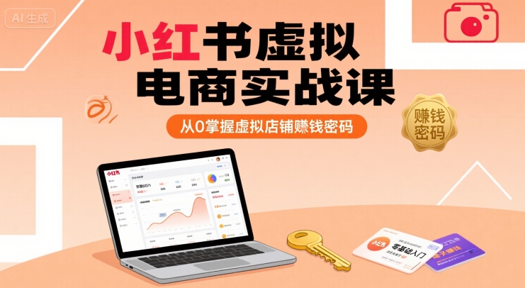 小红书虚拟电商实战课，从0掌握虚拟店铺賺钱密码——豪客资源创业项目网-豪客资源_豪客资源库