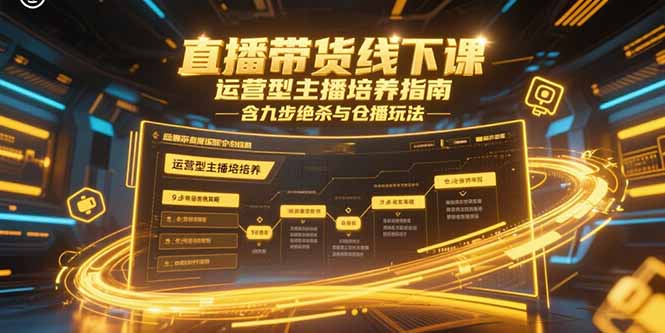 （15281期）直播带货线下课，运营型主播培养指南，含九步绝杀与仓播玩法_豪客资源创业项目网-豪客资源_豪客资源库