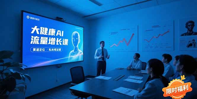（15396期）大健康AI流量增长课8.0，赛道定位方法论，AI数字人内容生产，私域转化运营_豪客资源创业项目网-豪客资源_豪客资源库