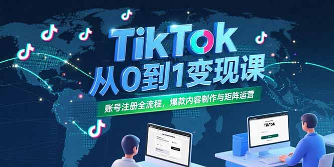 （15346期）TikTok从0到1变现课，账号注册全流程，爆款内容制作与矩阵运营_豪客资源创业项目网-豪客资源_豪客资源库