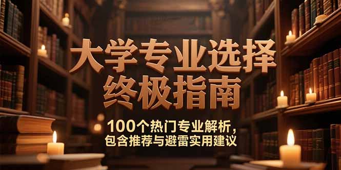 （15261期）付费文：大学专业选择终极指南,100个热门专业解析,包含推荐与避雷实用建议_豪客资源创业项目网-豪客资源_豪客资源库