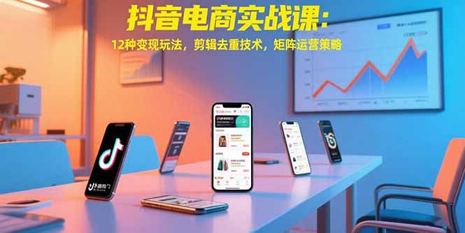 （15478期）抖音电商实战课：12种变现玩法，剪辑去重技术，矩阵运营策略_豪客资源创业项目网-豪客资源_豪客资源库