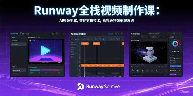 （15515期）Runway全栈视频制作课：AI视频生成，智能剪辑技术，影视级特效处理系统_豪客资源创业项目网-豪客资源_豪客资源库