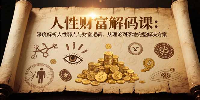 （15434期）人性财富解码课6.0：深度解析人性弱点与财富逻辑，理论到落地完整解决方案_豪客资源创业项目网-豪客资源_豪客资源库