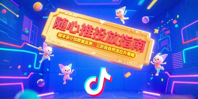 （15291期）随心推投放指南，脚本设计加数据监测，三阶段自然流拉升策略_豪客资源创业项目网-豪客资源_豪客资源库