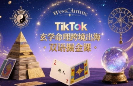 TikTok玄学命理跨境出海双语掘金课，手把手教你用命理知识精准直击海外用户痛点——豪客资源创业项目网-豪客资源_豪客资源库