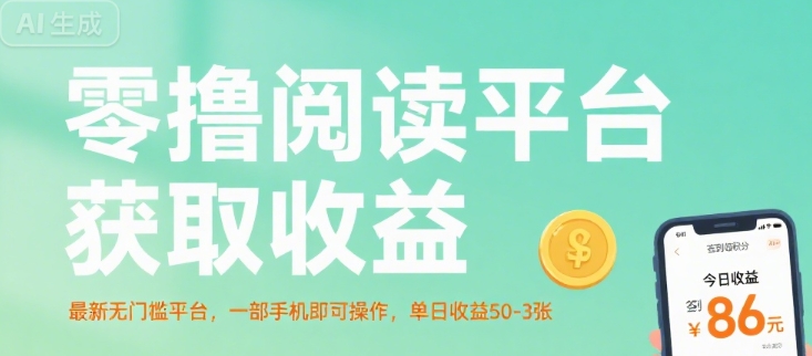 零撸阅读平台获取收益，最新无门槛平台，一部手机即可操作，单日收益50-3张【揭秘】——豪客资源创业项目网-豪客资源_豪客资源库