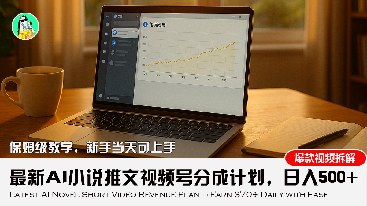 （15614期）最新AI小说推文视频号分成计划，新手小白也能当天日入500+教程_豪客资源创业项目网-豪客资源_豪客资源库