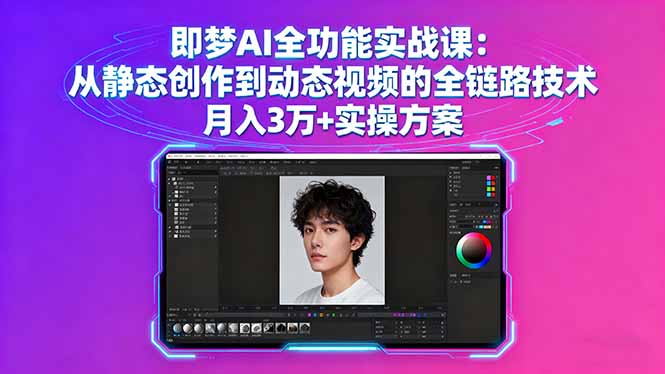 （16053期）即梦AI全功能实战课：从静态创作到动态视频的全链路技术 月入3万+实操方案_豪客资源创业项目网-豪客资源_豪客资源库