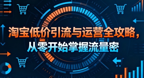 淘宝低价引流与运营全攻略，从零开始掌握流量密码——豪客资源创业项目网-豪客资源_豪客资源库