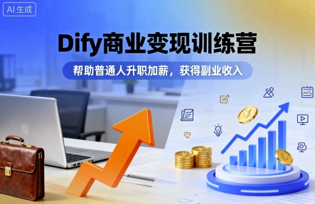 Dify商业变现训练营，帮助普通人升职加薪，获得副业收入——豪客资源创业项目网-豪客资源_豪客资源库