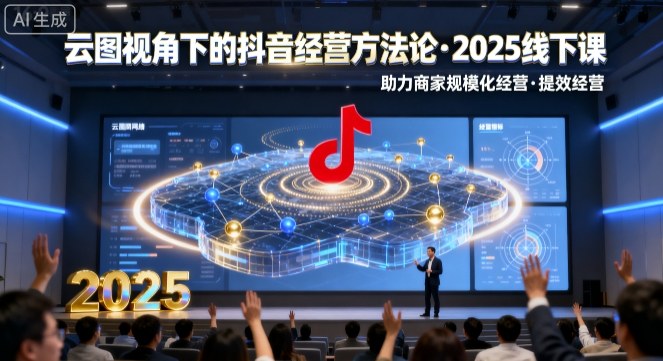 云图视角下的抖音经营方法论，2025线下课，助力商家规模化经营，提效经营（录音+字幕）——豪客资源创业项目网-豪客资源_豪客资源库