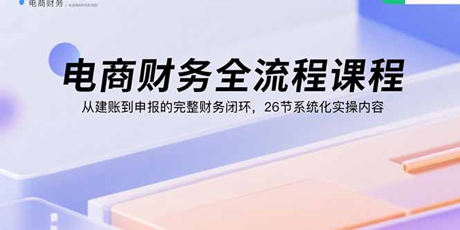（15893期）电商财务全流程课程：从建账到申报的完整财务闭环，26节系统化实操内容_豪客资源创业项目网-豪客资源_豪客资源库