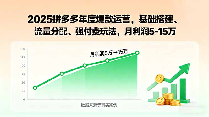 （15973期）2025拼多多年度爆款运营，基础搭建、流量分配、强付费玩法，月利润5-15万_豪客资源创业项目网-豪客资源_豪客资源库