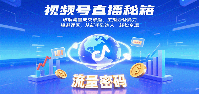 视频号直播秘籍，破解流量成交难题，主播必备能力，规避误区，从新手到达人轻松变现_豪客资源创业网-豪客资源_豪客资源库