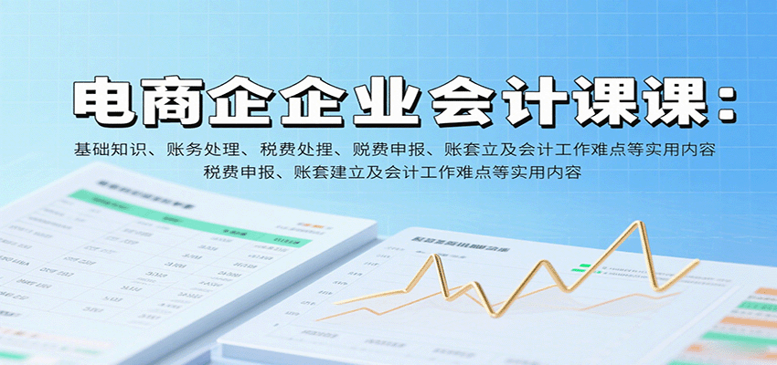 电商企业会计课：基础知识、账务处理、税费申报、账套建立及会计工作难点等实用内容_豪客资源创业网-豪客资源_豪客资源库