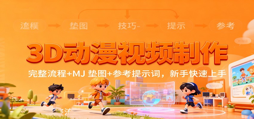 3D动漫视频制作，完整流程+MJ 垫图+参考提示词，新手快速上手_豪客资源创业网-豪客资源_豪客资源库