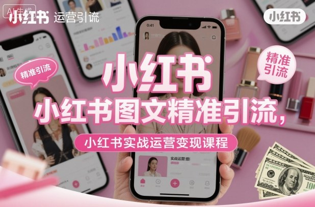 小红书图文精准引流，小红书实战运营变现课程——豪客资源创业项目网-豪客资源_豪客资源库