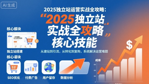 2025独立站运营实战全攻略，一站式掌握独立站运营核心技能——豪客资源创业项目网-豪客资源_豪客资源库