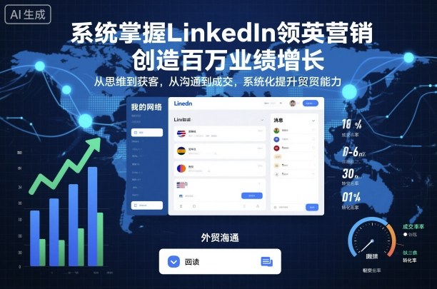 系统掌握LinkedIn领英营销，创造百万业绩增长，从思维到获客，从沟通到成交，系统化提升外贸能力——豪客资源创业项目网-豪客资源_豪客资源库