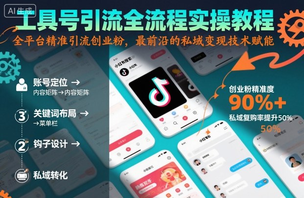 工具号引流全流程保姆级实操教程，全平台精准引流创业粉，最前沿的私域变现技术赋能——豪客资源创业项目网-豪客资源_豪客资源库