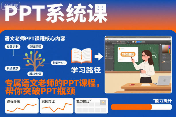 PPT系统课，专属语文老师的PPT课程，帮你突破PPT瓶颈——豪客资源创业项目网-豪客资源_豪客资源库