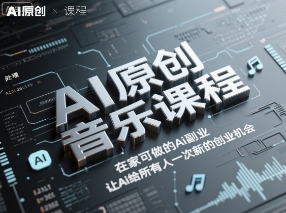 AI原创音乐课程，在家可做的Ai副业，让Ai给所有人一次新的创业机会——豪客资源创业项目网-豪客资源_豪客资源库