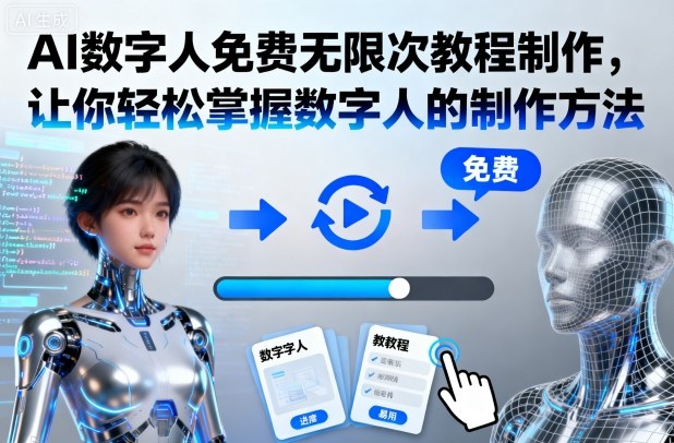 AI数字人免费无限次教程制作，让你轻松掌握数字人的制作方法——豪客资源创业项目网-豪客资源_豪客资源库
