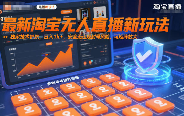 最新淘宝无人直播新玩法，独家技术护航，日入1k+，安全无违规封号风险，可矩阵放大【揭秘】——豪客资源创业项目网-豪客资源_豪客资源库