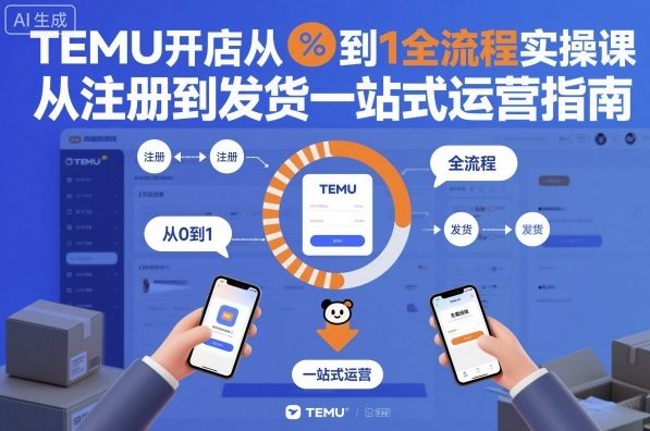 TEMU开店从0到1全流程实操课，从注册到发货一站式运营指南——豪客资源创业项目网-豪客资源_豪客资源库
