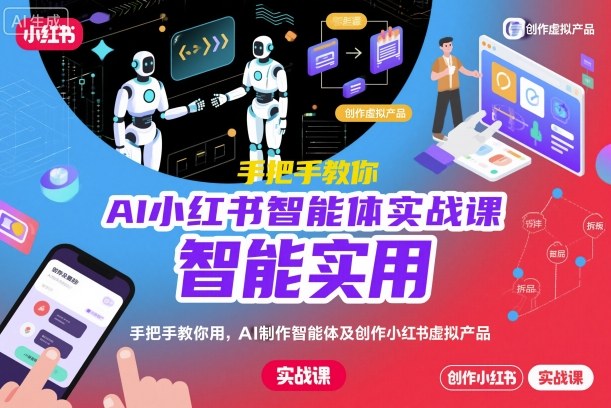AI小红书智能体实战课，手把手教你用AI制作智能体及创作小红书虚拟产品，提效+内容商业化——豪客资源创业项目网-豪客资源_豪客资源库