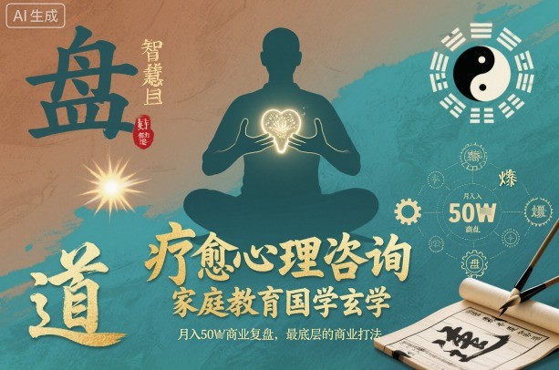疗愈心理咨询，家庭教育国学玄学，月入50个商业复盘，最底层的商业打法——豪客资源创业项目网-豪客资源_豪客资源库