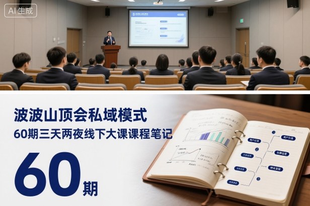 波波山顶会私域模式60期三天两夜线下大课课程笔记（文档）——豪客资源创业项目网-豪客资源_豪客资源库