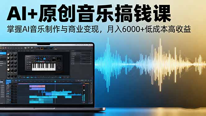 （16325期）AI+原创音乐搞钱课：掌握AI音乐制作与商业变现，月入6000+低成本高收益_豪客资源创业项目网-豪客资源_豪客资源库