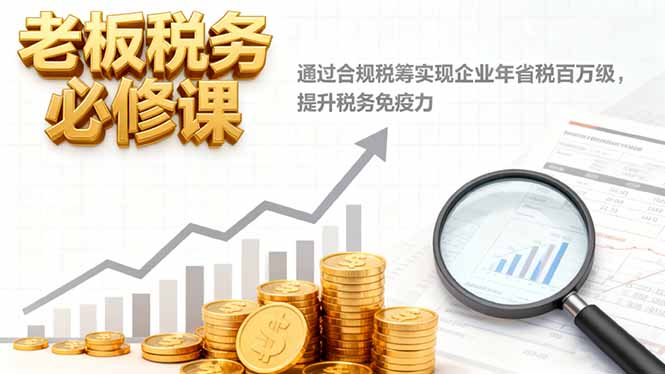 （16426期）老板税务必修课，通过合规税筹实现企业年省税百万级，提升税务免疫力_豪客资源创业项目网-豪客资源_豪客资源库