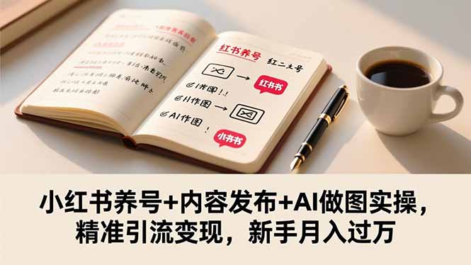 （16498期）小红书养号+内容发布+AI做图实操，精准引流变现，新手月入过万_豪客资源创业项目网-豪客资源_豪客资源库