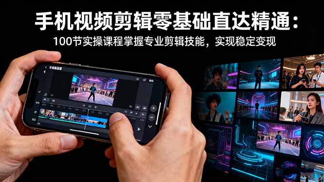 （16466期）手机视频剪辑零基础直达精通：100节实操课程掌握专业剪辑技能，实现稳…_豪客资源创业项目网-豪客资源_豪客资源库