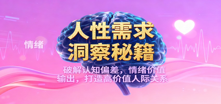 人性需求洞察秘籍，破解认知偏差，情绪价值输出，打造高价值人际关系_豪客资源创业网-豪客资源_豪客资源库