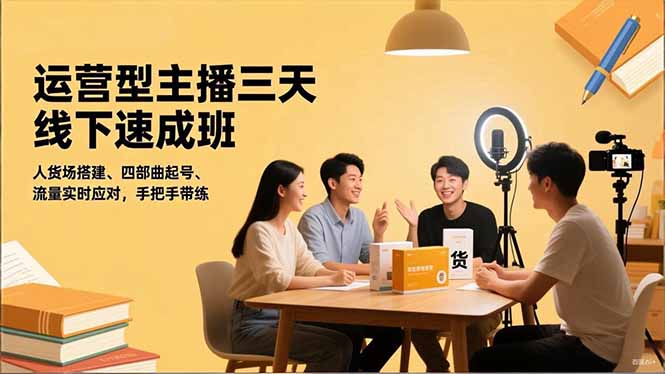 （16630期）运营型主播三天线下班，人货场搭建,四部曲起号,流量实时应对，手把手带练_豪客资源创业项目网-豪客资源_豪客资源库