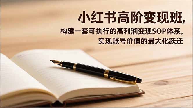（16633期）小红书高阶变现班，构建一套可执行的高利润变现SOP体系，实现账号价值的最大化跃迁_豪客资源创业项目网-豪客资源_豪客资源库